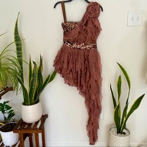 Sequin ruffles dress NWOT